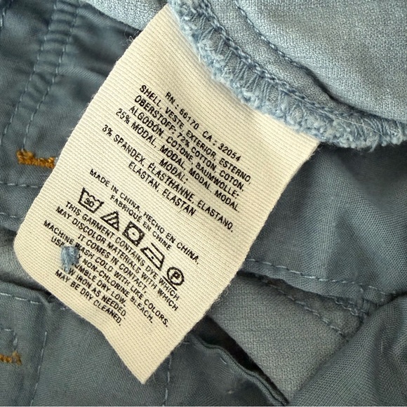 Anthropologie Light Blue Button Front Corduroy Skirt 6 - Picture 7 of 8